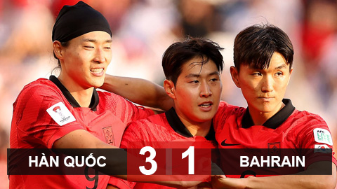 Kết quả Hàn Quốc 3–1 Bahrain: Lee Kang In khiến Son Heung Min lu mờ